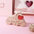 Wooden Cats/Bears/Elephants/Rabbits Couples Puzzle, Couple Wedding Keepsake Gift, Housewarming Gift for New Couple Valentine's Day Gifts