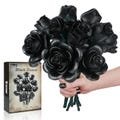 Black Roses Building Blocks Bouquet - Set of 12 Black Roses