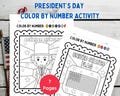 Presidents Day Activity, Color By Number Home School Craft, Presidents Day Unit Study Resources