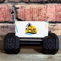 Dumbell Business Card Holder gift for personal trainer gym therapist chiropractor physical fitness