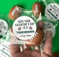 Football Valentine squishy class favors with personalized Stickers Classroom Gift |Non-Sugar ready to be gifted Valentines for school sport
