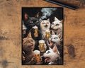 Mtg Card Sleeves: A group of cats drinkingTop Quality Sleeves, Suitable for all tcgs High Quality Foil/Holo