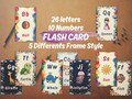 Educational Flash Cards Set, Numbers and Letters,89x146 mm,Digital Download,Fun Learning for Kids,Flash Cards for Kids, Flash Card Alphabet
