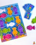 Printable Up Down Worksheet, Learn Directions, Color Match Worksheet, Velcro, Left Right Sorting, Fish Directions Activities, Busy Book