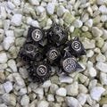 Rusted Black Dice, Metal RPG Dice, Black DnD Dice, Rusted Gaming Dice, Heavy Dice Set, Durable Black Dice