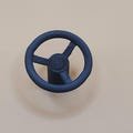 Vintage Toy Car Replica Part. Three Spoke Steering Wheel. Made to Customers Specifications. 3D Printed in the Color of Choice.