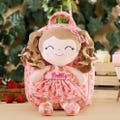 Personalized Plush Curly Fruit Dolls Backpack , Custom Plush Doll, Baby Shower Gift, First Baby Doll, Embroidered Dolls for Baby 9-inch