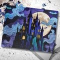 Mystical Witch's Castle Stained Glass Puzzle, 110 252 520 1014 Piece, Relaxing Activity, Challenging Hobby, Mindfulness Gift,