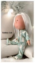 Doll Clothes - 12” Mia / Mio - Pajamas Only - Christmas Winter - Snowman - Soft Blue Premium Jersey Knit