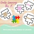 Educational Police Badges Color Matching Preschool Curriculum Printable Learning, Boosting Color Recognition and Fine Motor Skills