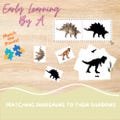 Dinosaur Shadow Matching Game, Preschool Printable Activity, Boost Classification Skills and Critical Thinking, Puzzle Matching Learning