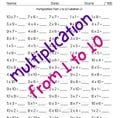 Multiplication Worksheets 10 Printable , Fill in the Blanks - Single Digit Multiplication (Numbers 1 – 10), Maths Drills, Answers Included