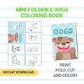Dogs Mini Coloring Book For Kids | Foldable Coloring Booklet | Printable Dogs Themed Coloring Book | Birthday Souvenir | Class |  puppies