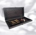 Handcrafted Backgammon Set of Natural Wood & Epoxy Resin 50x50 cm - Unique, Elegant Design with Game Pieces and Dice
