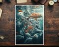 Mtg Card Sleeves:Fish School Top Quality Sleeves, Suitable for all tcgs High Quality Gloss
