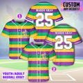 Personalized Mardi Gras Baseball Jersey, Custom Name And Number Baseball Jersey, Mardi Gras Carnival Jersey, Gift For Family Matching