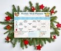 Family Weekly Meal Planner Printable | Menu & Grocery Organizer, Goals Tracker for Healthy Meals