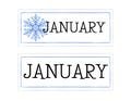 January Calendar Cards for Classroom Calendar