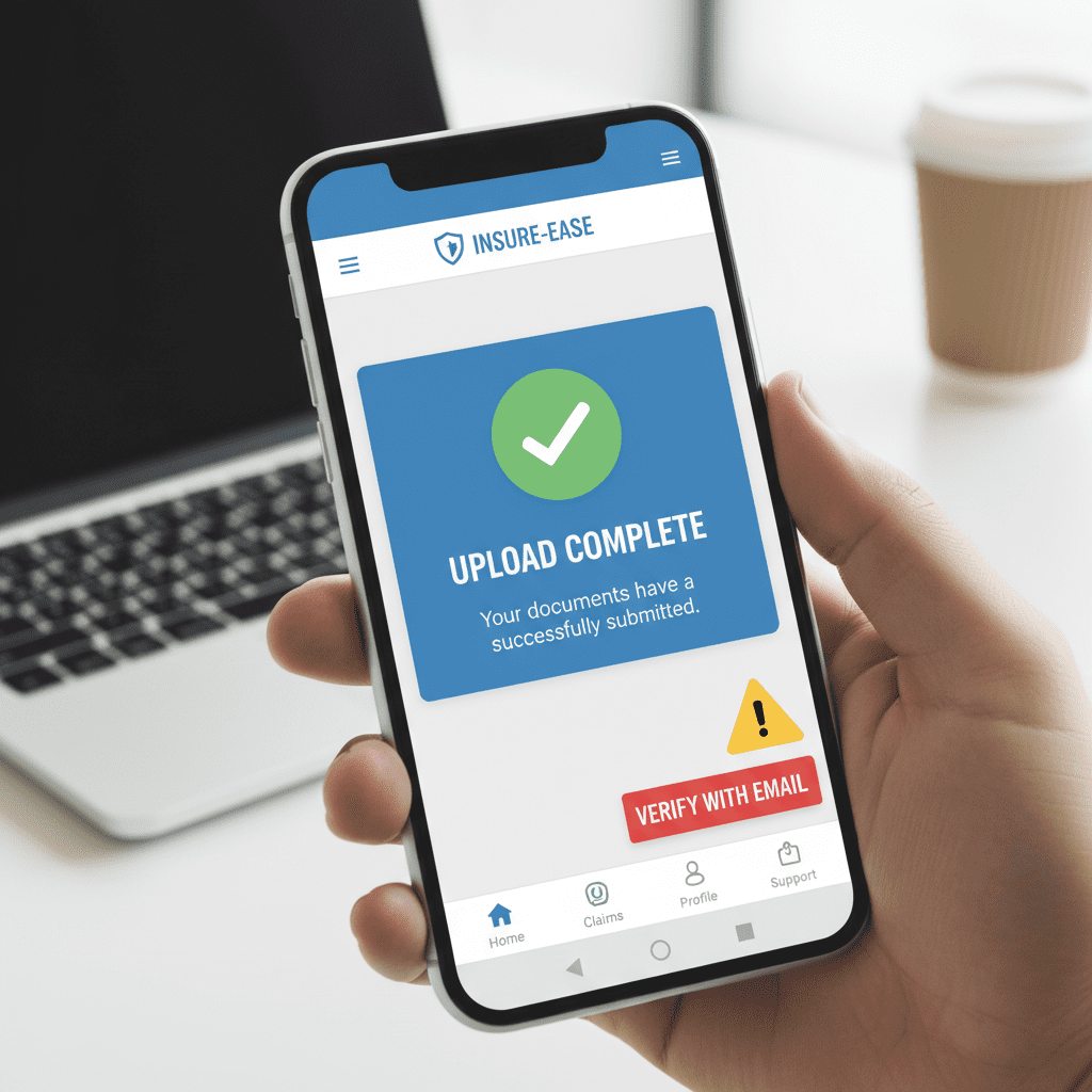 Insider Tips for a Smoother Insurance Payout A screenshot illustration of a smartphone screen showing an insurance app